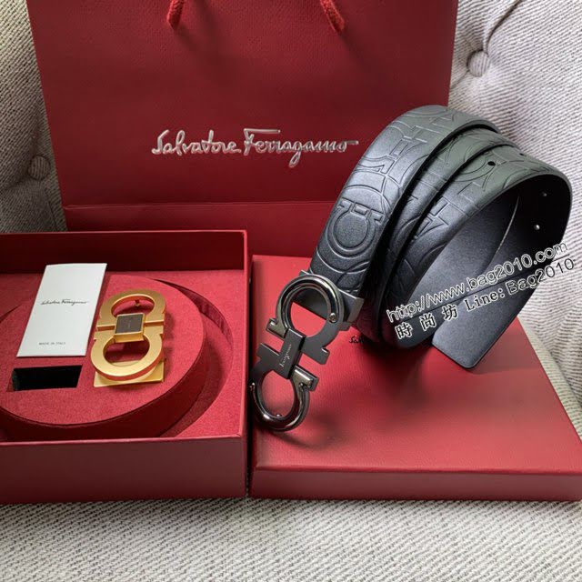 菲拉格慕男女士皮帶 Ferragamo雙扣高端禮盒腰帶  jjp2114